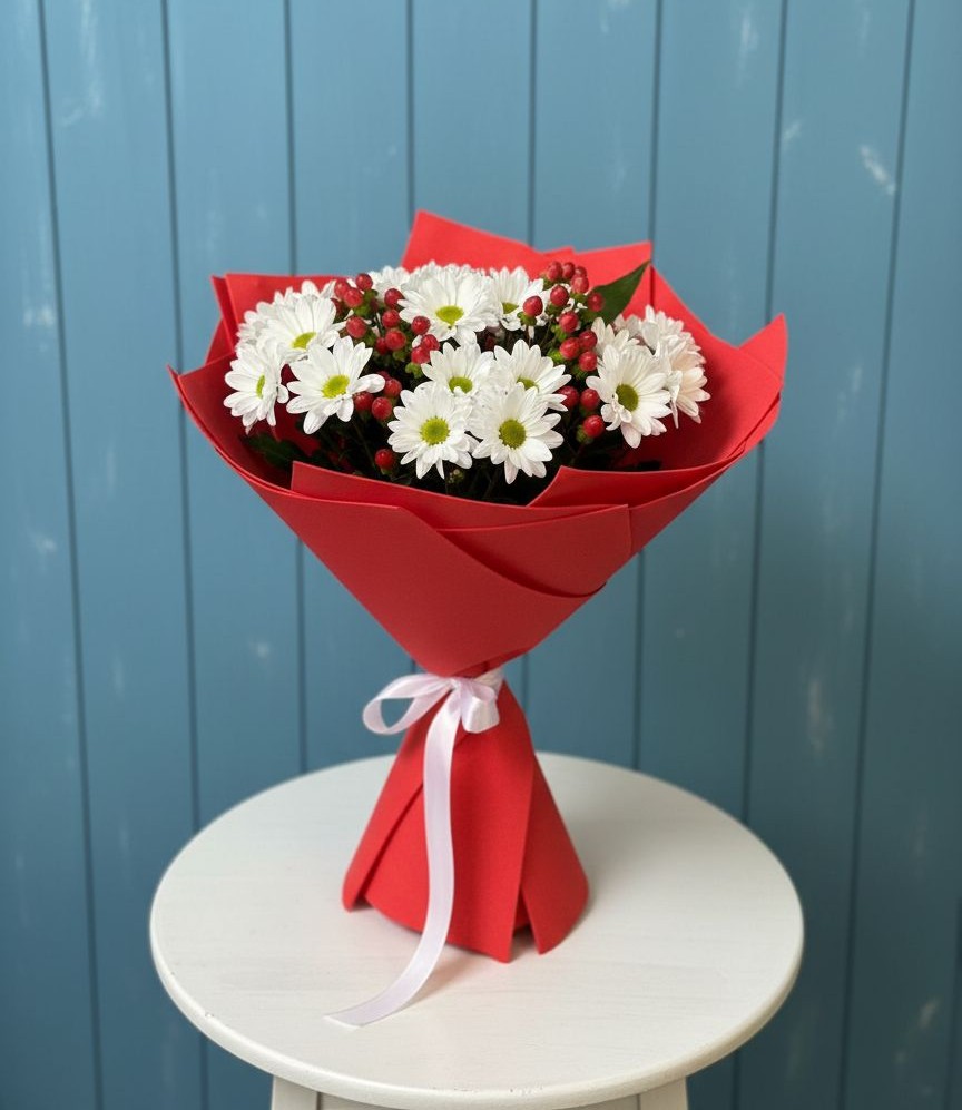 Букет цветов из: Хризантемы в Рассвете Ростовской области