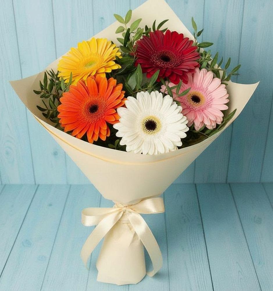Букет цветов из: Герберы в Рассвете Ростовской области