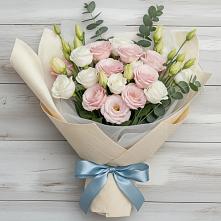 Букет цветов из:  Лизиантусы #REPLACE_PRED# Рассвете Ростовской области