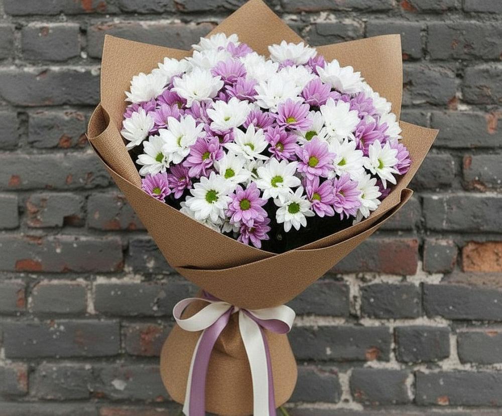 Букет цветов из: Хризантемы в Рассвете Ростовской области
