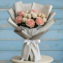 Букет цветов из:  Розы в Рассвете Ростовской области