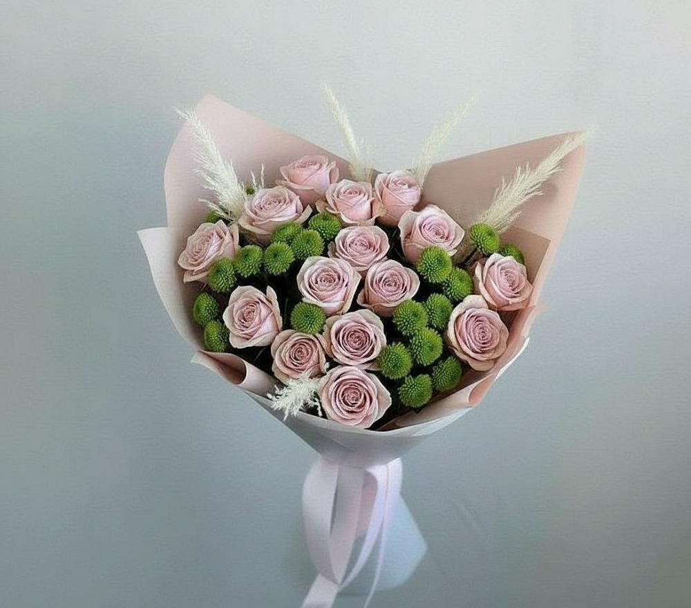 Букет цветов из: Розы и Хризантемы в Рассвете Ростовской области