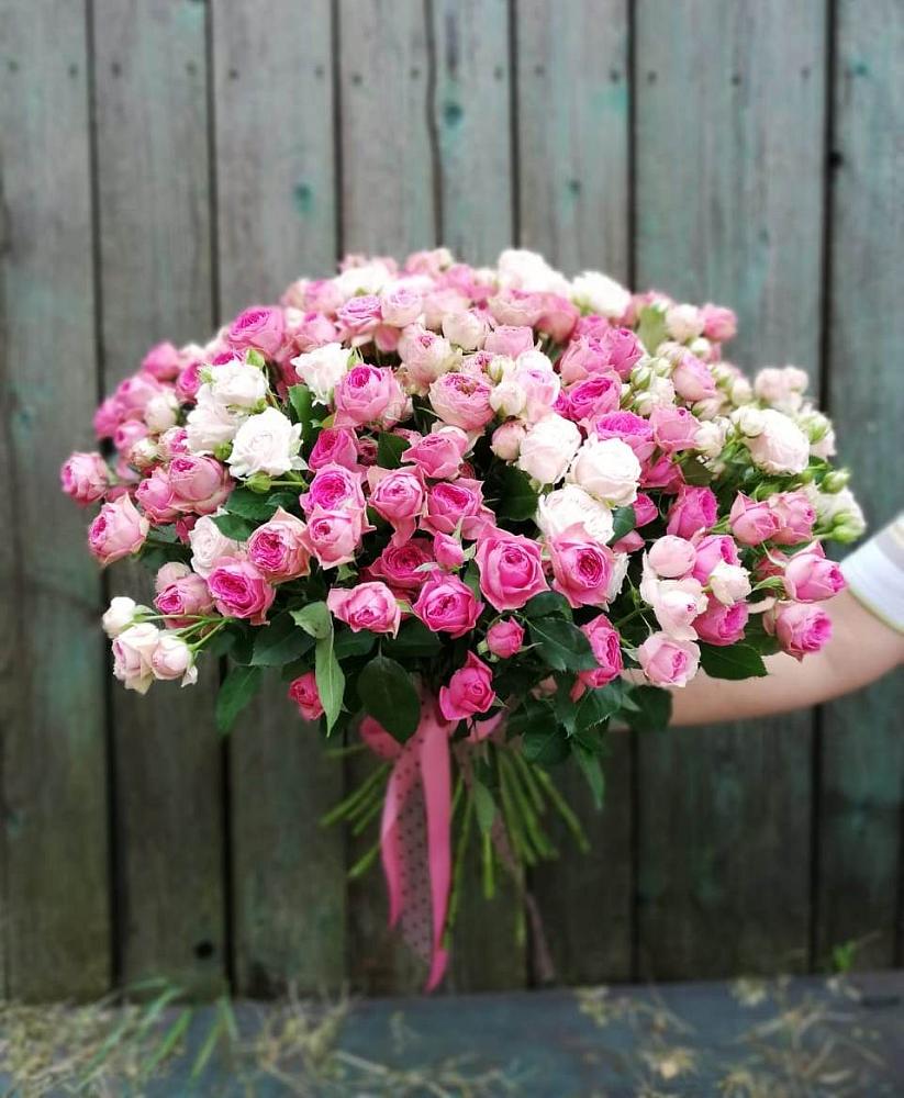 Букет Розовые кустовые розы Натали и Лав Лидия в Рассвете Ростовской области