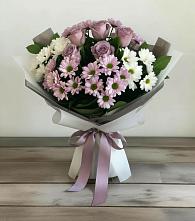 Букет цветов из:  Хризантемы и Розы #REPLACE_PRED# Рассвете Ростовской области