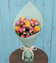 Букет цветов из:  Розы #REPLACE_PRED# Рассвете Ростовской области